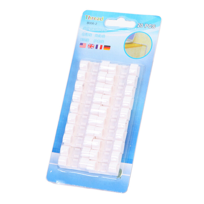 ​Bộ 20 Nút Giữ Cố Định Dây Điện, Màu: Trắng