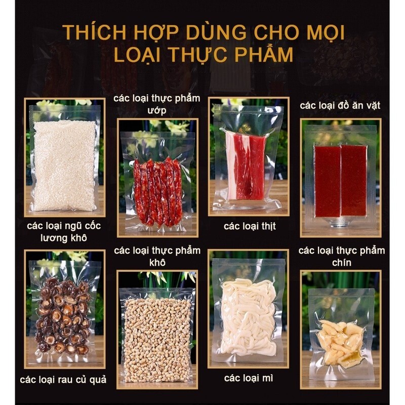 Bộ 100 Túi Mặt Trơn Túi Hút Chân Không 20x25cm