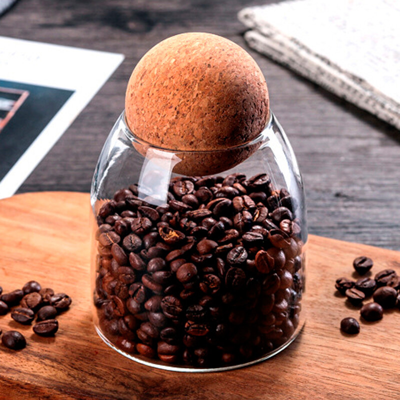 Unique Spherical Lid Glass Food Storage Jar, Dung tích: 500ml
