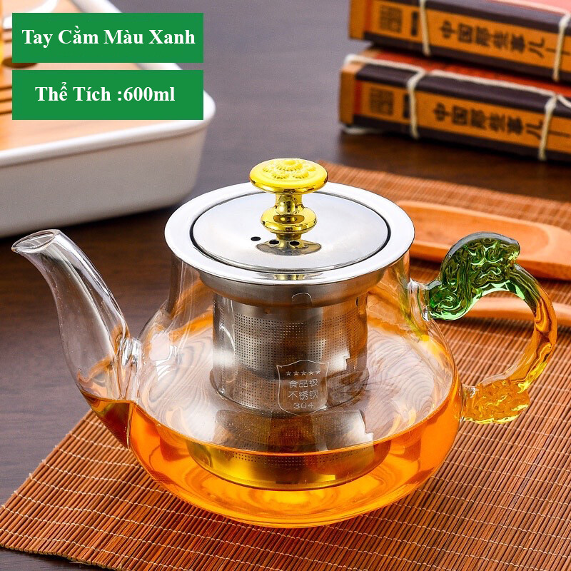 High-Quality 600ml Glass Teapot with Elegant Design
