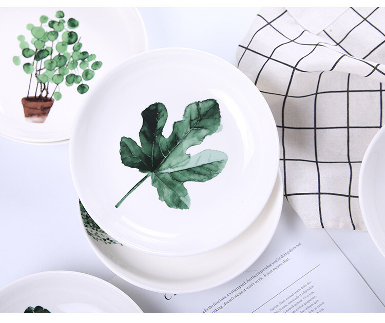 Dĩa sứ cao cấp họa tiết đơn giản trang nhã