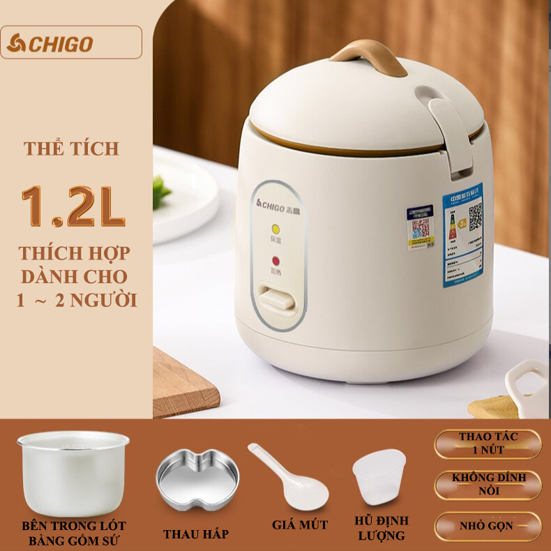 Nồi cơm điện đa năng Chigo 1.2L cao cấp