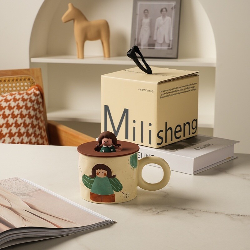 350ml Random Girl Design Premium Ceramic Mug