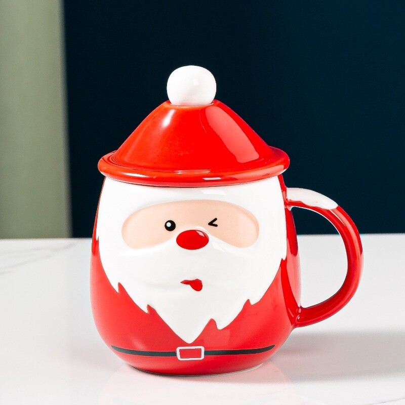 ​Ly sứ màu đỏ ông già Noel đáng yêu