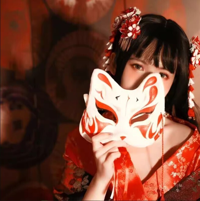 ​Japanese Anime Style Half Fox Mask