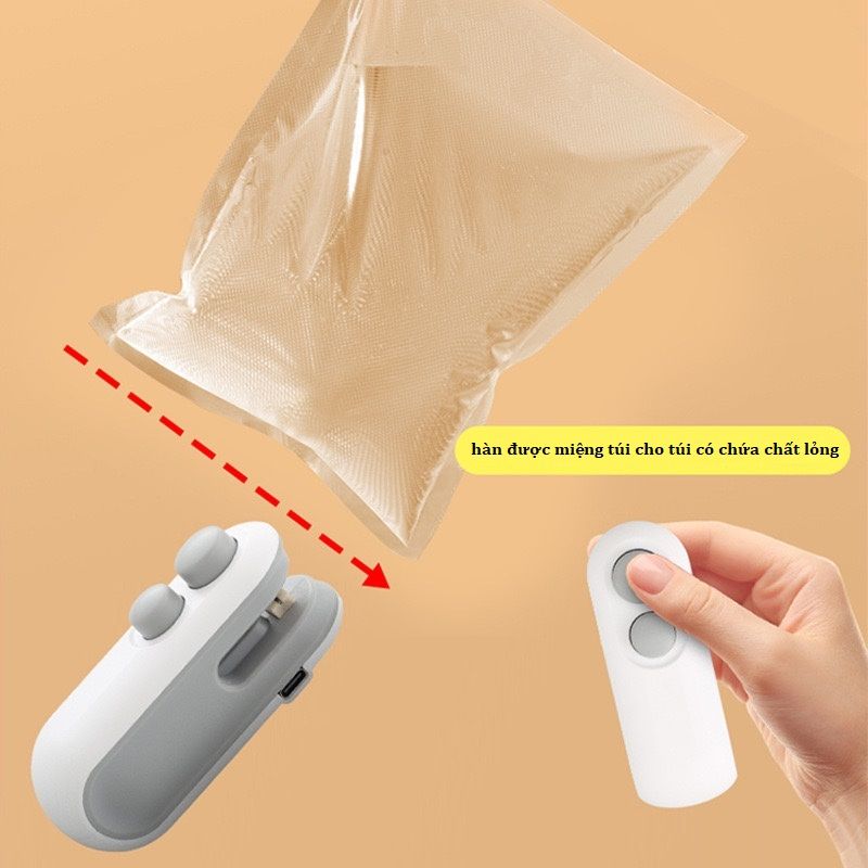 Máy hàn miệng túi kèm d.ao cắt 2 trong 1 nhỏ gọn