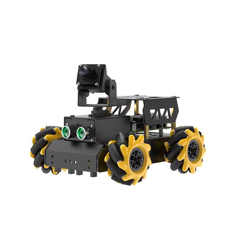 Raspberry Pi 4B/5 Intelligent Car Mecanum Wheel Omnidirectional AI Visual Recognition Tracking Programming Robot