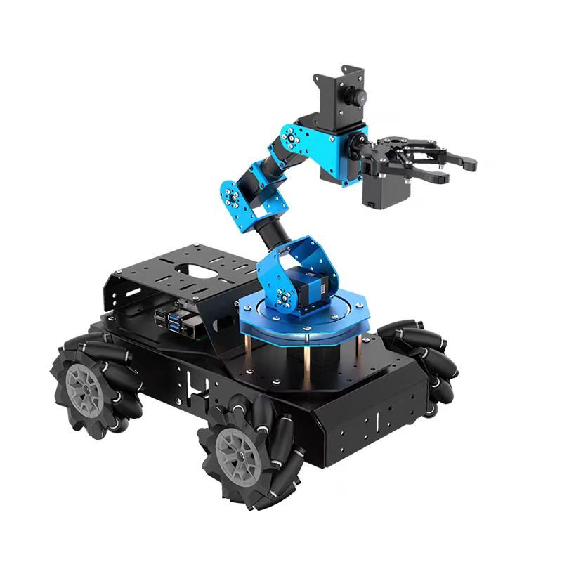 Raspberry Pi visual robotic arm Mecanum wheel intelligent car handling Python programming ROS robot