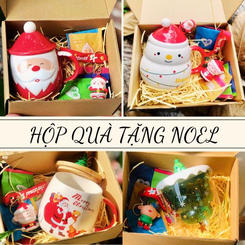 Hộp quà tặng Ly sứ Noel, Ly thủy tinh Cây thông đáng yêu