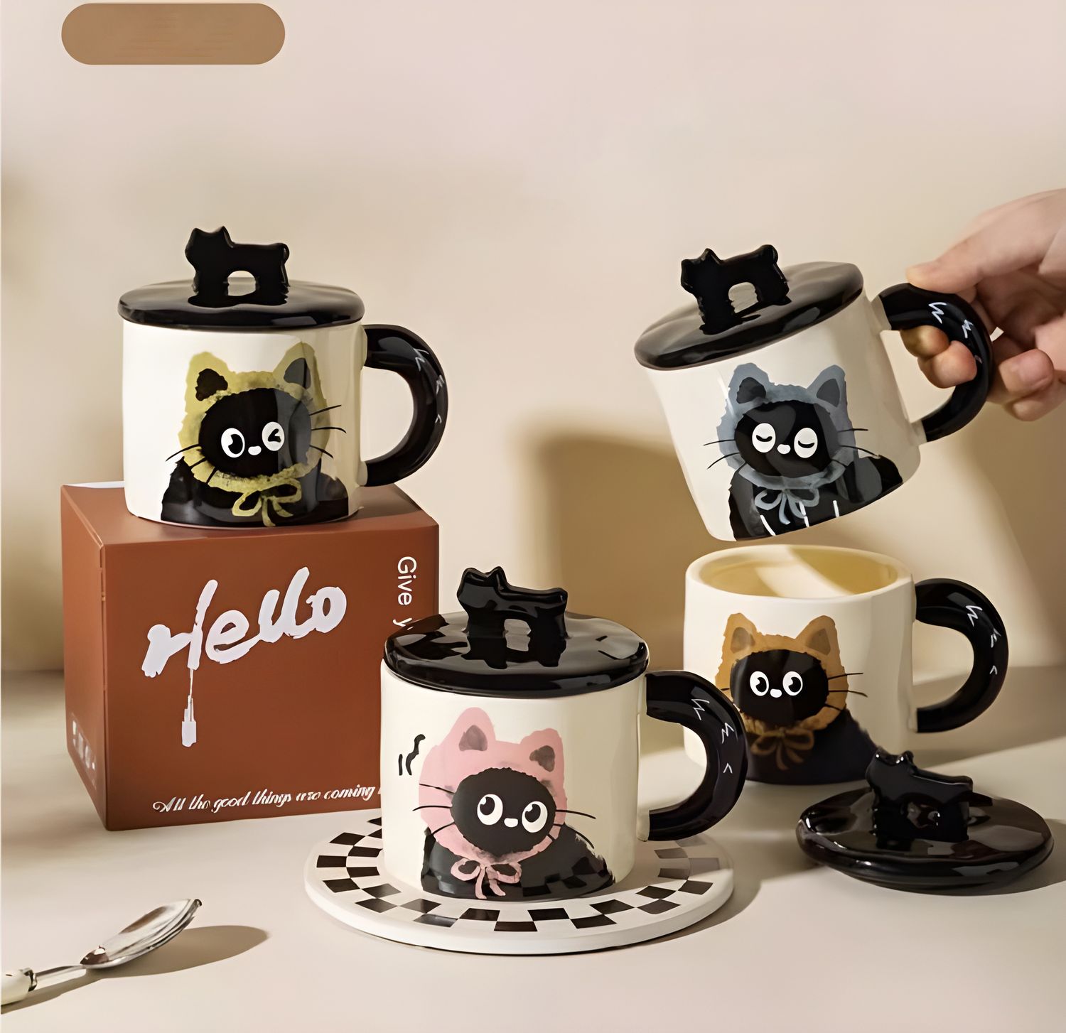 Adorable 360ml High-Quality Cat Ceramic Mug