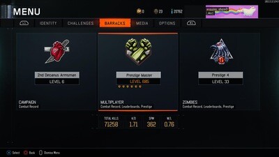 Call Of Duty: Black Ops 3 Prestige Master Account PS4/5