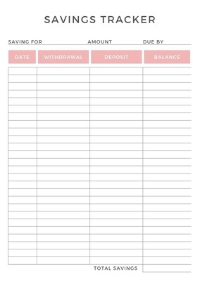 Savings Tracker
