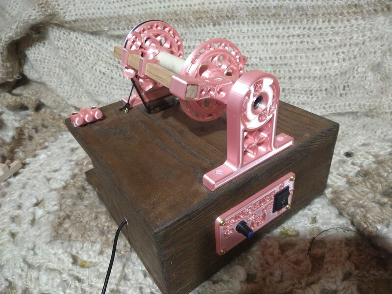 Irish Tension Pink on Walnut Stained Ash Spin-e-kube