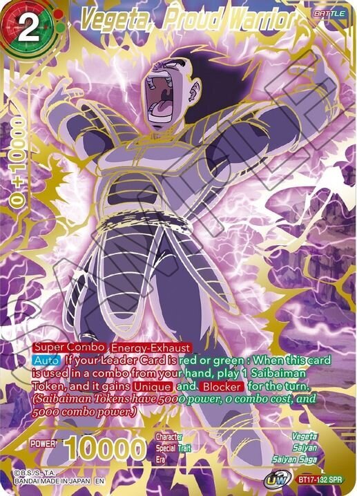 Vegeta, Proud Warrior (SPR)