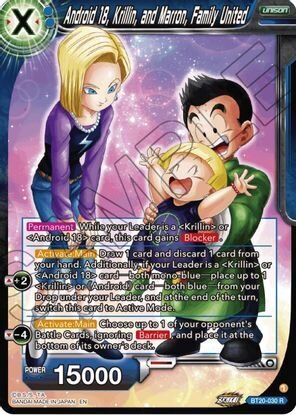 Android 18, Krillin, and Maron, Family United