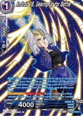 Android 18, Gearing Up for Battle (Silver Foil)