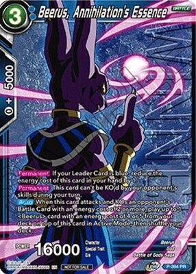 Beerus, Annihilation&#39;s Essence (Tournament Pack Vol. 8) (Winner)
