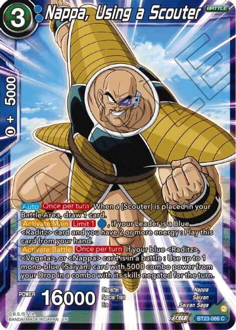 Nappa, Using a Scouter