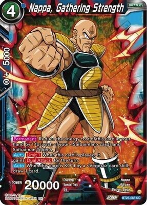 Nappa, Gathering Strength