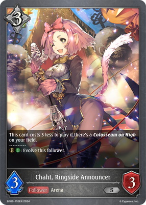 Chaht, Ringside Announcer