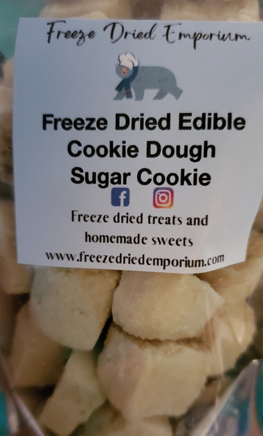 Freeze Dried Cookie Dough, Size: Medium, Flavor: Sugar