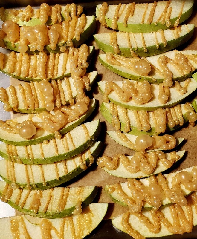 Freeze Dried Caramel Apples With Skins