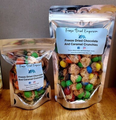 Freeze Dried Chocolate and Caramel Crunchies