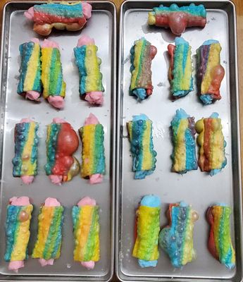 Freeze Dried Cotton Candy Stuffed Fruity Rolls