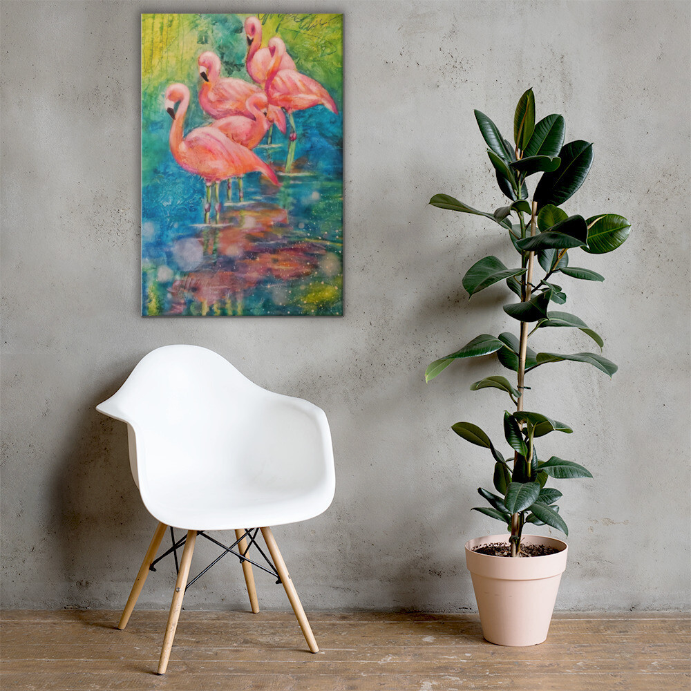 Flamingo Party - Canvas Print