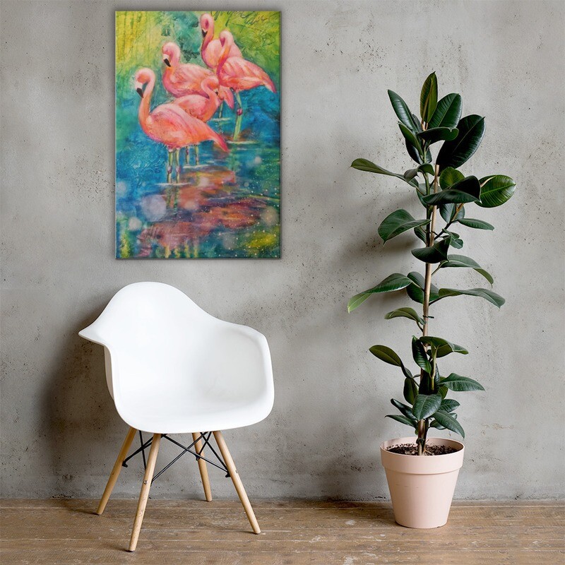 Flamingo Party - Canvas Print