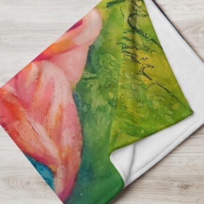 Flamingo Party Throw Blanket