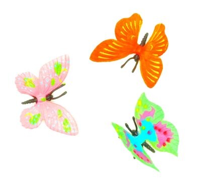 Plastic vlindertje | 12 kleuren