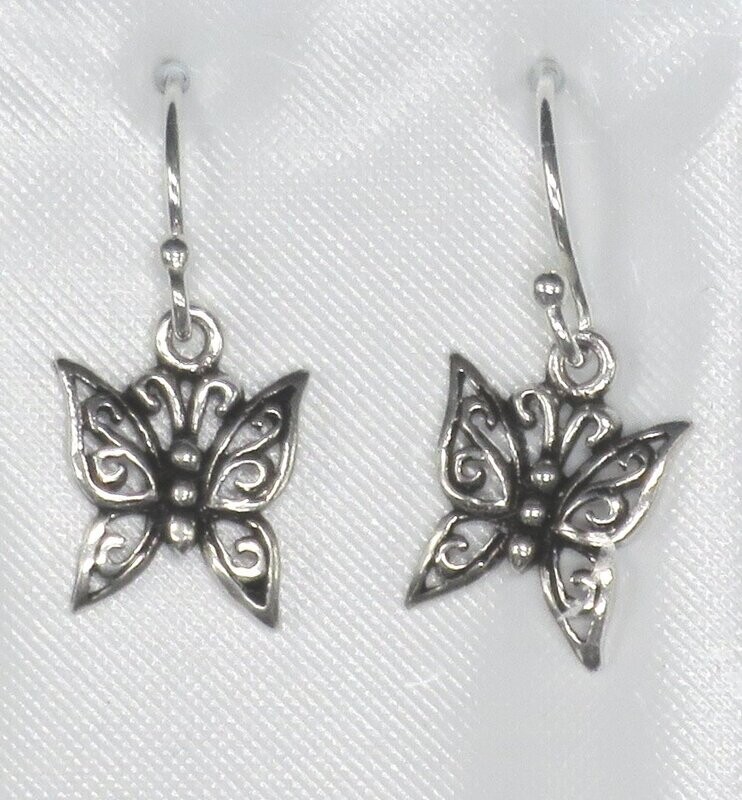 Oorhangers vlinder sterling zilver