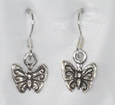 Oorhangers vlinder sterling zilver