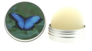 Lavendelzeep in blik blauwe morpho