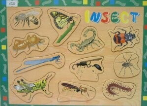 Houten puzzel insecten