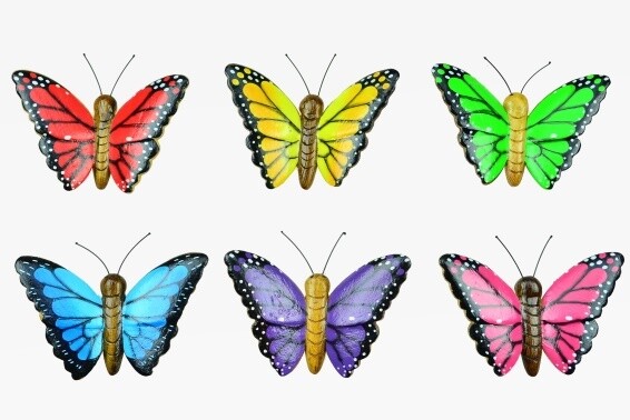 Magneet vlinder kleur | 3 kleuren