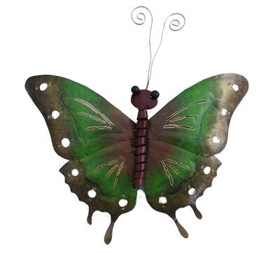 Metalen vlinder groen | 2 maten