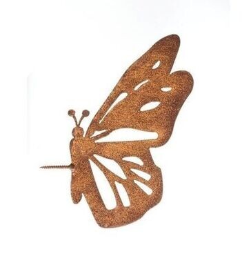 Roestige vlinder met schroef | 30 cm