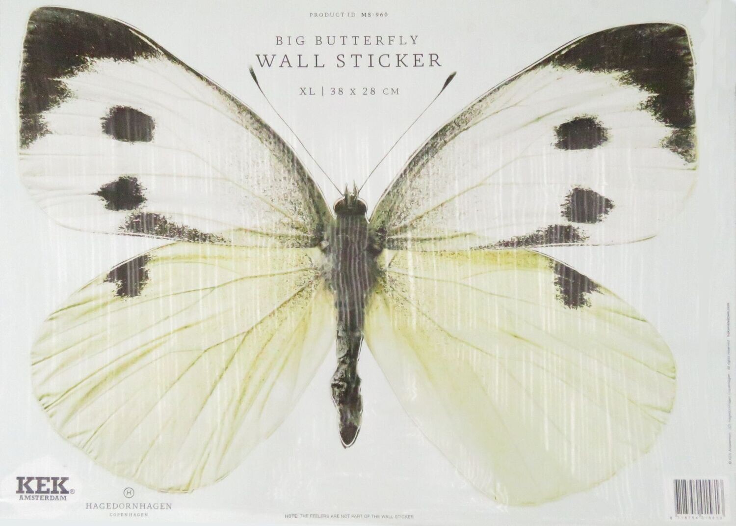 Muursticker vlinder XL | 38 x 28 cm
