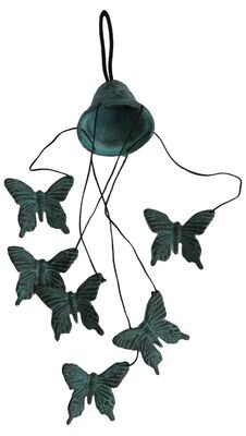 Windgong vlinders brons