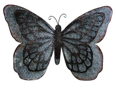 Wanddecoratie vlinder zink | 54x36cm