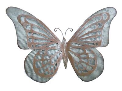 Wanddecoratie vlinder zink | 49x35cm