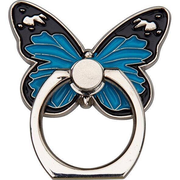 Telefoonhouder ring blauwe vlinder
