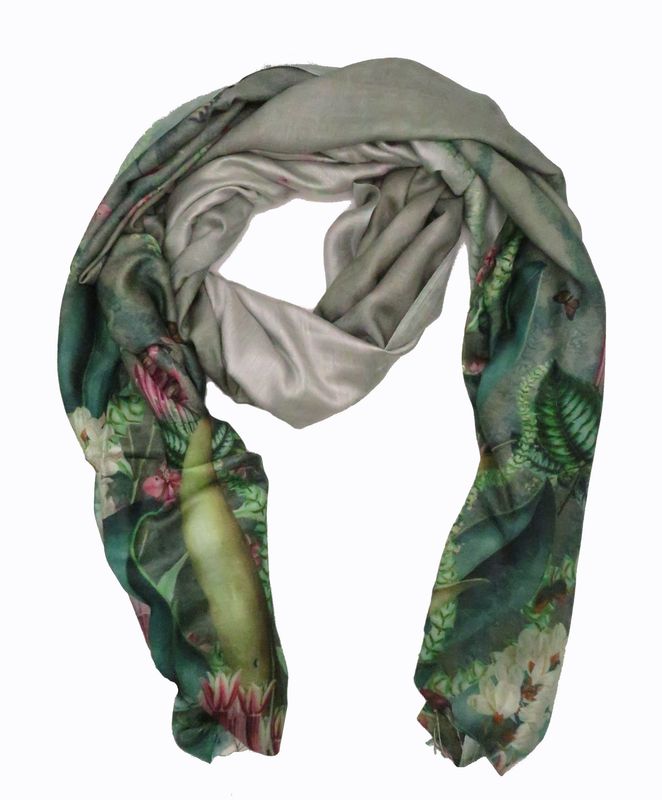 Sjaal tropisch 50% zijde