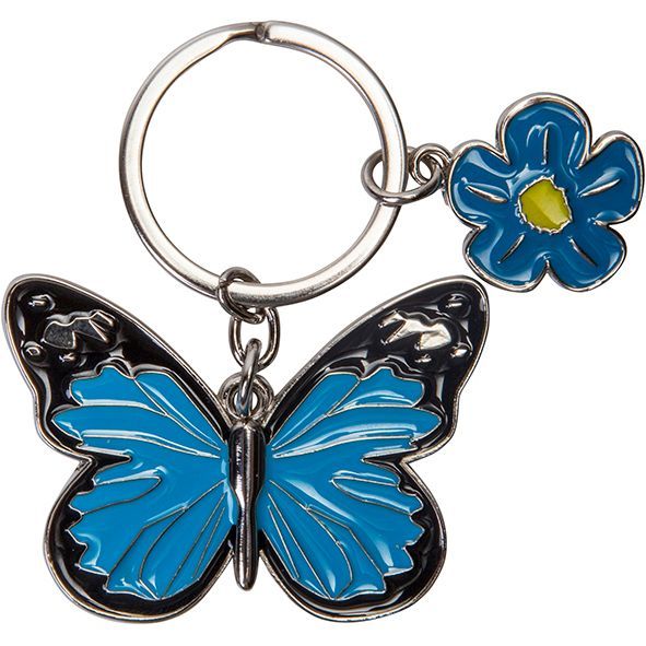 Sleutelhanger blauwe Morpho