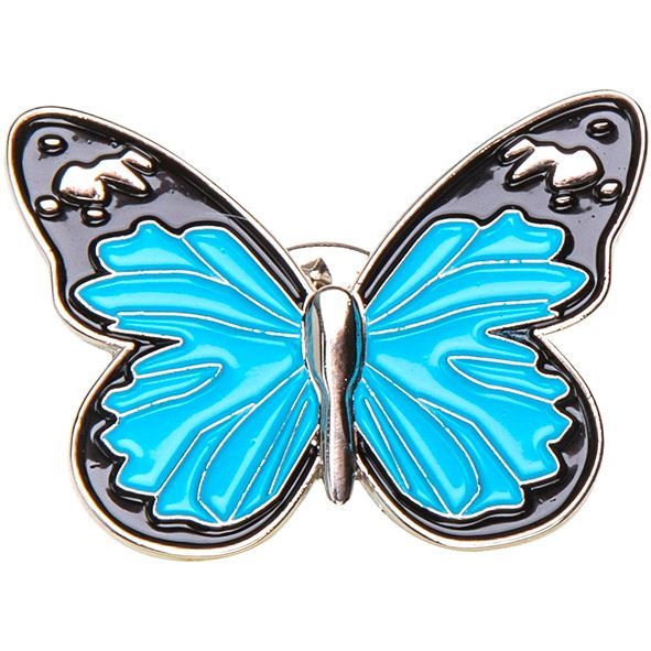 Pin blauwe Morpho