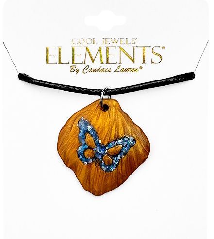 Ketting met houten vlinderhanger