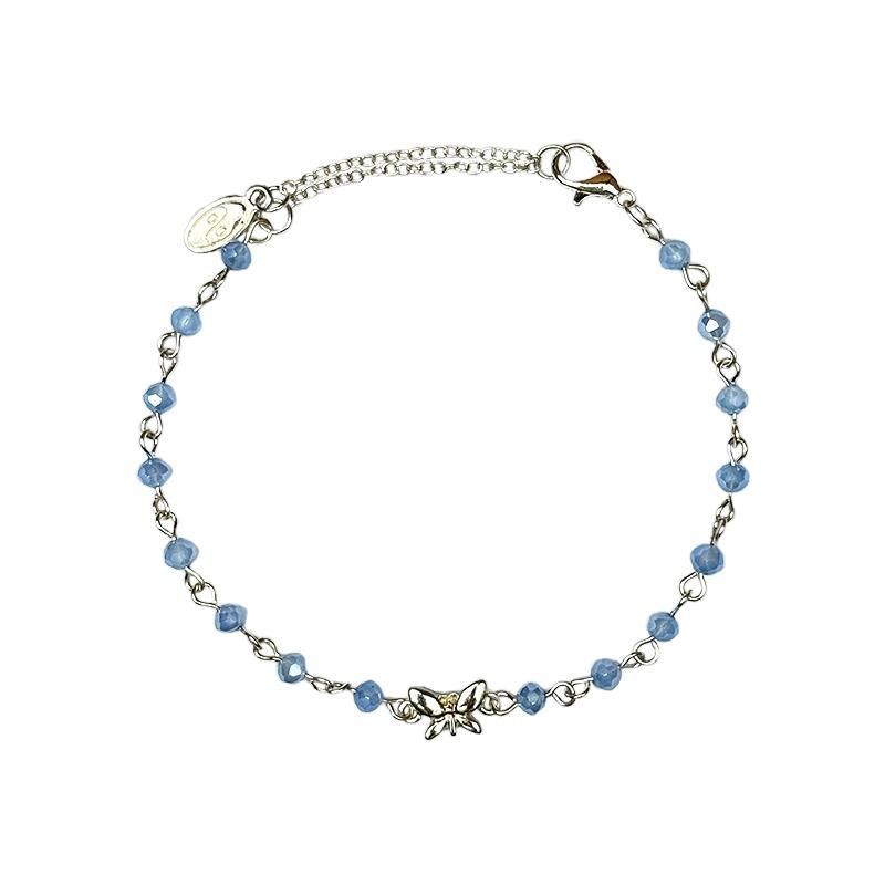 Armband facetkralen & vlinderbedel