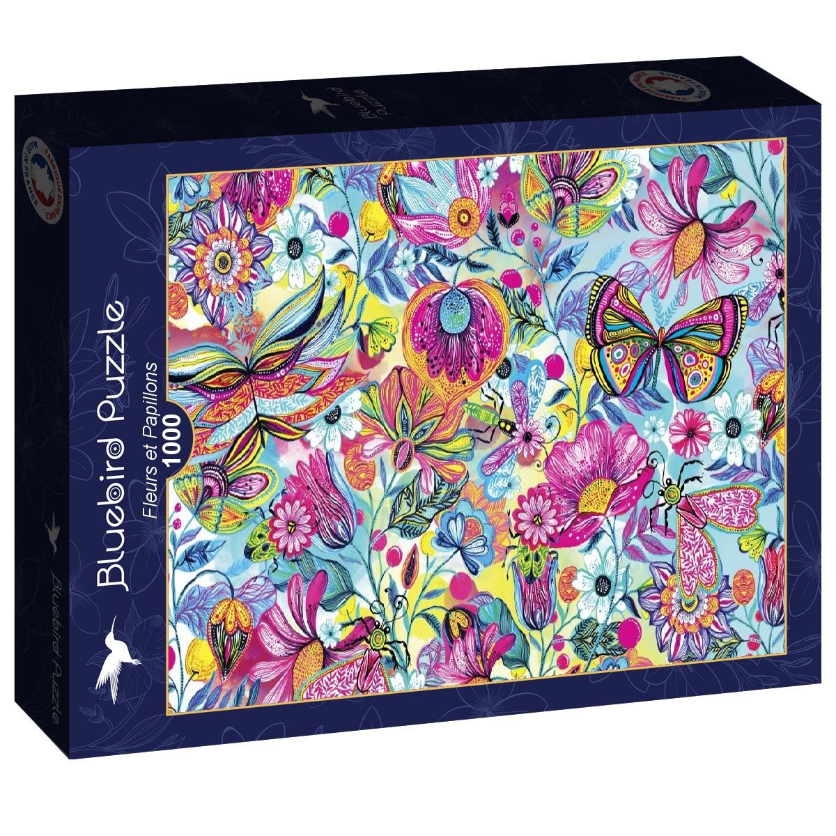 Puzzel Bloemen en vlinders | 1000 st